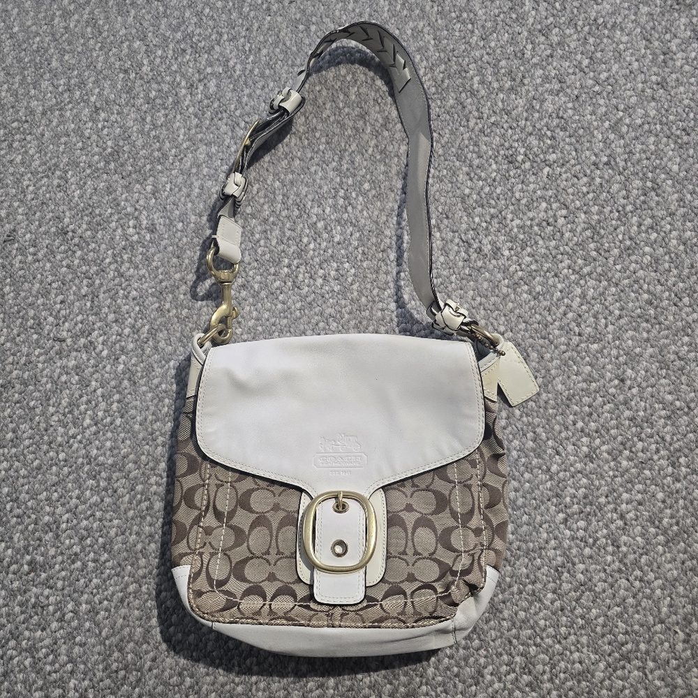 COACH Vintage Bleecker Leather Flap Shoulder Bag